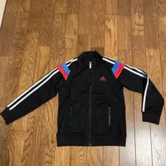 adidas ジャージ S 黒 赤 青 ストライプ