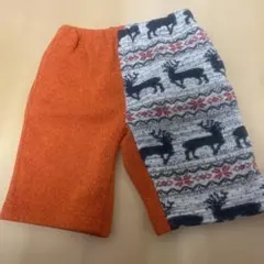 ships オレンジとグレーの鹿柄ハーフパンツ　シップス