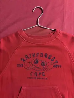RAINFOREST CAFE 赤 スウェット レディース　S〜M