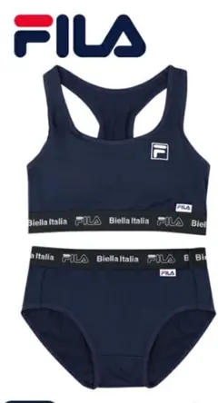 FILA ブラジャーショーツセット M ネイビー