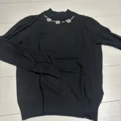 美品　earth music&ecology 黒ニットセーター Sサイズ