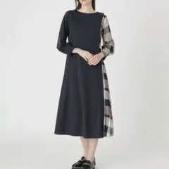 ブルーレーベルクレストブリッジ　ソフトポンチドレス　ドッキング　サイドベルト　紺