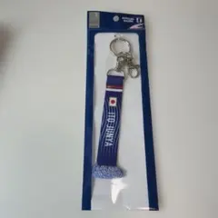 新品　JFA公式　サッカー　日本代表　プレーヤーズマフラーキーホルダー　伊東純也
