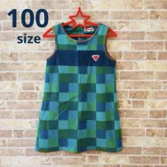 【kuchi-koo】ノースリーブジャンバースカート 100サイズ【古着】