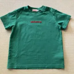 ミキハウス 半袖 Tシャツ 90 ロゴ T グリーン 緑