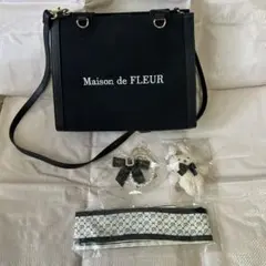 新品Maison de FLEURメゾンドフルール黒ショルダーバッグのサムネイル