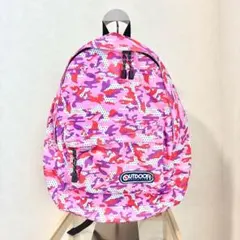 OUTDOOR PRODUCTS リュック ピンク 迷彩柄 ドット y2k 平成
