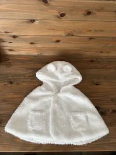 コムサ　ベビー　ぽんちょ　ファー　くま　ケープ　コート