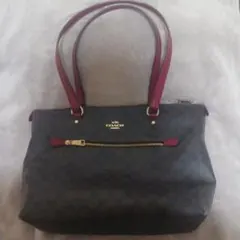 J*d様 COACH トートバッグ ダークブラウン/バーガンディ