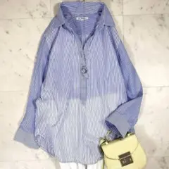 美品《INDIVI VAI》SIDOGRAS 高級生地 ビックシルエットシャツ - メルカリ