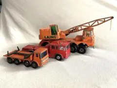 ミニカー 3台セット オレンジ 赤 LAING レトロ