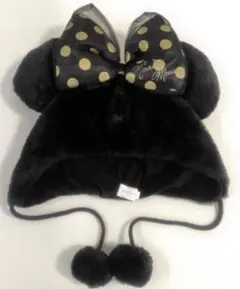 ディズニー ファンキャップ ドット 水玉 黒 ミニー