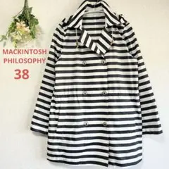 レア♡マッキントッシュフィロソフィー　スプリングコート　ボーダー　38