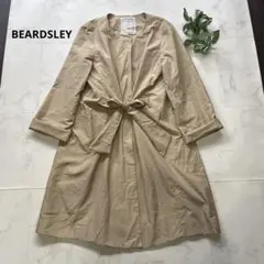 BEARDSLEY スプリングノーカラーコート　ウエストリボン　ベージュのサムネイル
