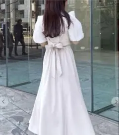 릴리안캐럿♡ 상태좋음 백 리본 캐미 원피스
