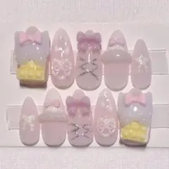 ♡現品♡ 量産型 地雷系 女児系 姫系 垂れネイル チョコネイル ネイルチップ