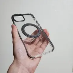 iPhone 15 Pro Max　360度回転スタンド付き スマホケース 透明