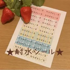 ★耐水シール　可愛いお名前シール　ハンドメイド