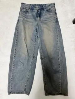 GU バレルレッグジーンズ 67 BLUE Lサイズ