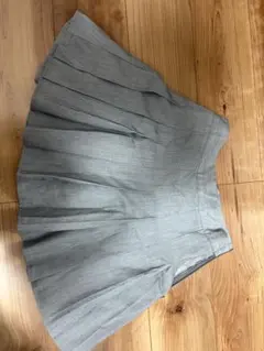 プリーツミニスカート グレー