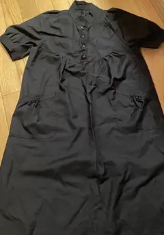 Ray BEAMS 黒 シャツワンピース 半袖