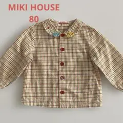 ☆MIKIHOUSE ミキハウス☆80㎝☆長袖 ブラウス シャツ チェック