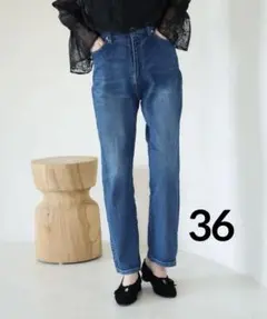 ロペピクニック【ウエスト革命デニム】ウエストシェイプハイライズマムジーンズ 36