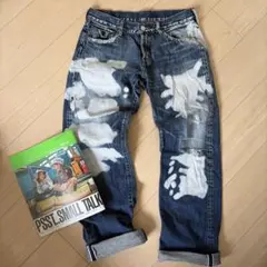 デニム＆ダンガリー デニム ウォッシュ加工 ダメージデニム 150サイズ