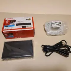 【新品】BUFFALO 5ポート スイッチングハブ　LANケーブル7メートル付き