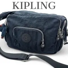 キプリング ショルダーバッグ ボストン 斜め掛け ナイロン ネイビー 214