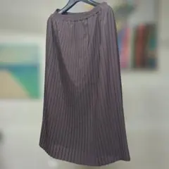 ダークパープル プリーツ ロングスカートのサムネイル