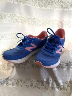 ニューバランス YK570 ランニングシューズ ネイビー ピンク 24.5cm