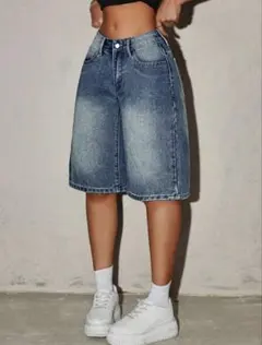 デニムハーフパンツパンツ ライトブルー