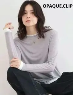 OPAQUE.CLIP 配色レイヤード ロングスリーブTシャツ【洗える】Mのサムネイル