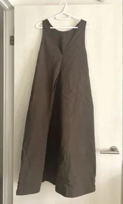 無印良品 キャミワンピース チェック柄ブラウン