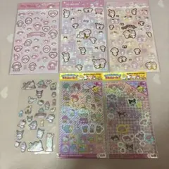 サンリオキャラクターズ ステッカー 6枚セット マイメロ マイスイートピアノのサムネイル