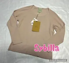 新品タグ付き✨シビラSybilla☆ダイヤモンドネックプルオーバー毛100%Mのサムネイル