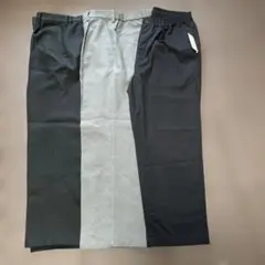 GU ワイド パンツ 3本 黒 グレー M 送料込