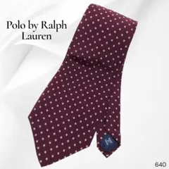 Polo Ralph Lauren シルクネクタイ USA製 ボルドー ドット柄のサムネイル