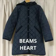【美品】BEAMS HEART キルティングジャケット ネイビー