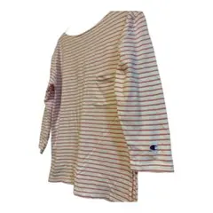 チャンピョン champion ピンクボーダー 7分袖