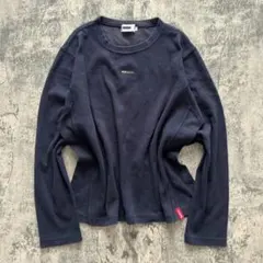 FILA 長袖カットソー 短丈　綿100% ネイビー　グランジ　y2k お兄系のサムネイル
