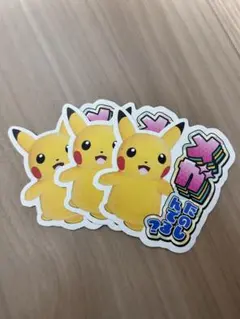 ポケモン ピカチュウ メガたのしんでる？ ステッカー シール 4枚セット