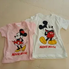 ミッキー&ミニー Tシャツ２枚セット
