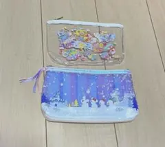 新品未使用　ディズニー　2個セット　限定ポーチ　ダッフィーフレンズ　ウィンター