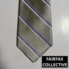 FAIRFAX COLLECTIVE ネクタイ シルク ストライプ シルバー系