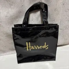 美品　ハロッズ黒トートバック