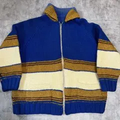 ヴィンテージ　アメカジ　80s 90s カウチンニット　ウールニットカーディガン