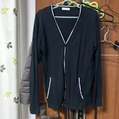 黒いジップアップカーディガン M