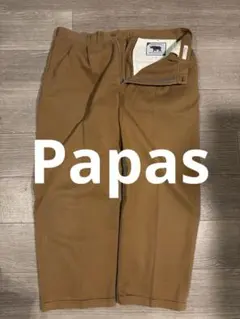 Papas パパス ブラウン系 コットンパンツ 春夏 Lサイズ 薄手のサムネイル
